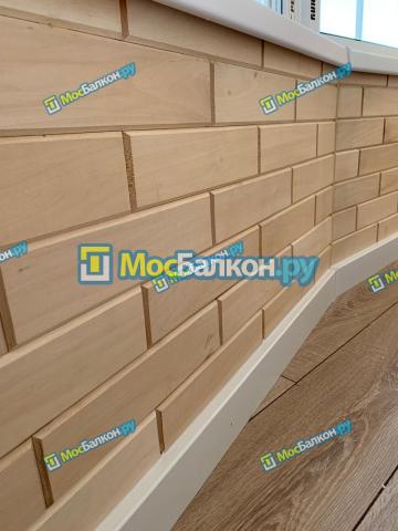 Экологически чистая Отделка балкона в доме п 44 формы Лодочка