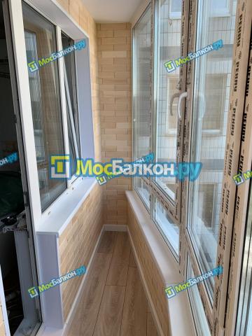 Экологически чистая Отделка балкона в доме п 44 формы Лодочка