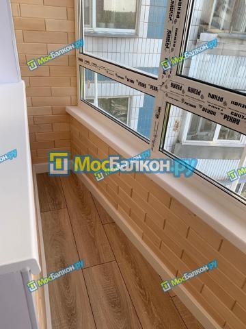 Экологически чистая Отделка балкона в доме п 44 формы Лодочка