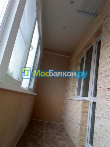 Отделка лоджий декоративным камнем с плиткой