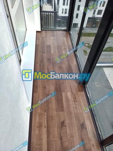 панорамное остекление балкона алюминием